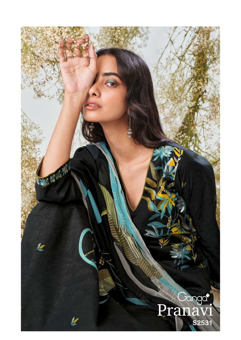 Ganga Fashion Pranavi 2531 Cotton Printed Fancy Salwar Kameez