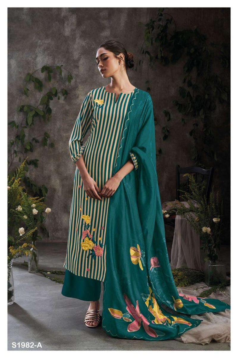 Ganga Kendy 1982 Wool Printed Embroidery Exclusive Salwar Kameez Collection