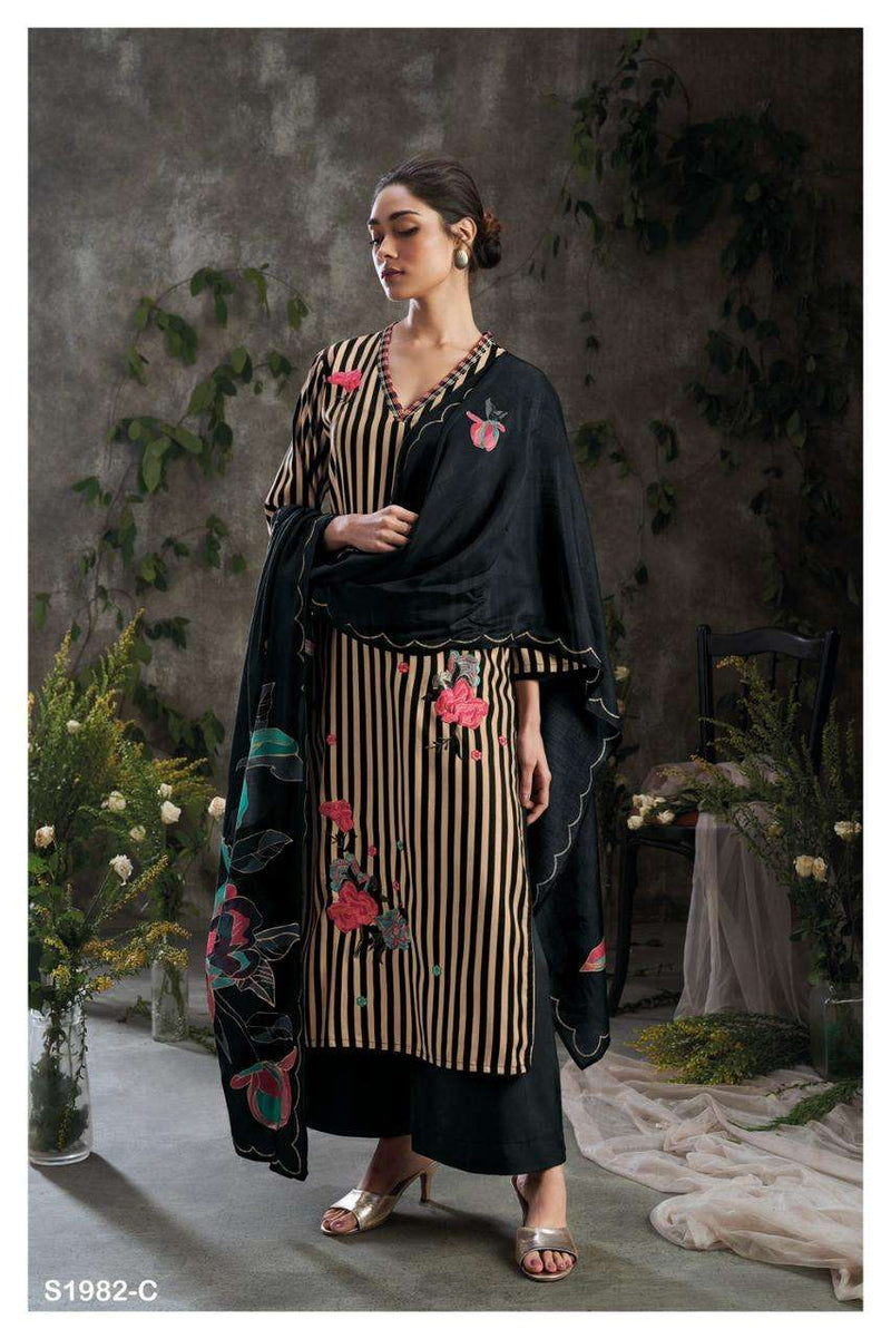 Ganga Kendy 1982 Wool Printed Embroidery Exclusive Salwar Kameez Collection