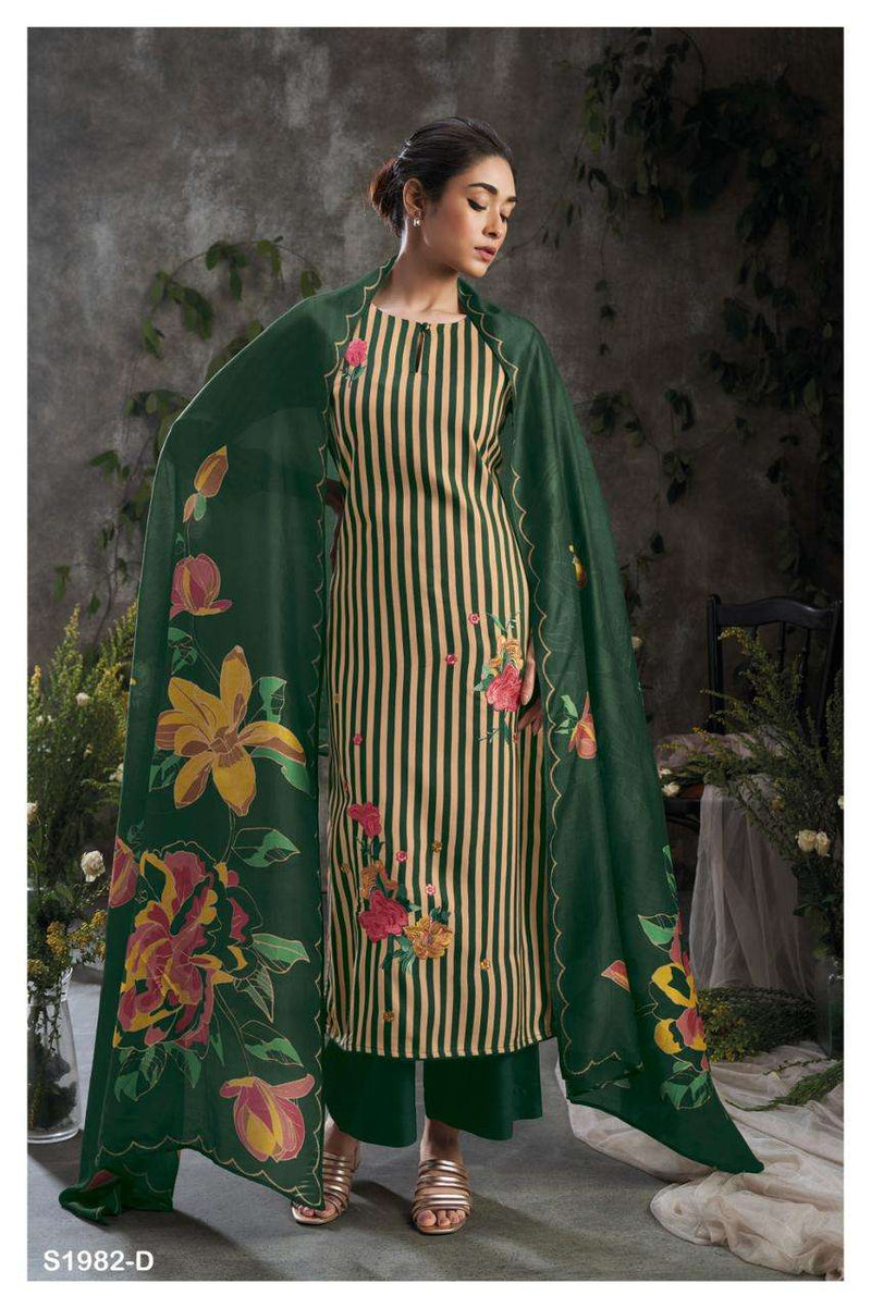 Ganga Kendy 1982 Wool Printed Embroidery Exclusive Salwar Kameez Collection