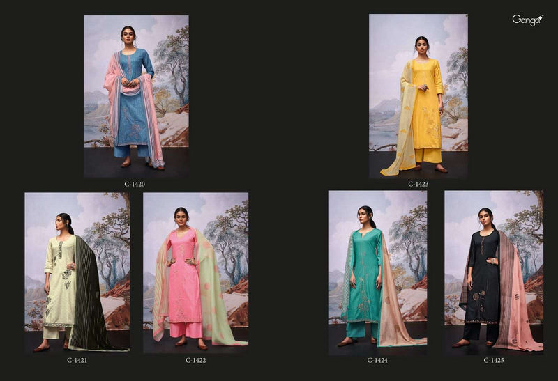 Ganga Present Raaginee Amazing Embroidered Printed Salwar Kameez