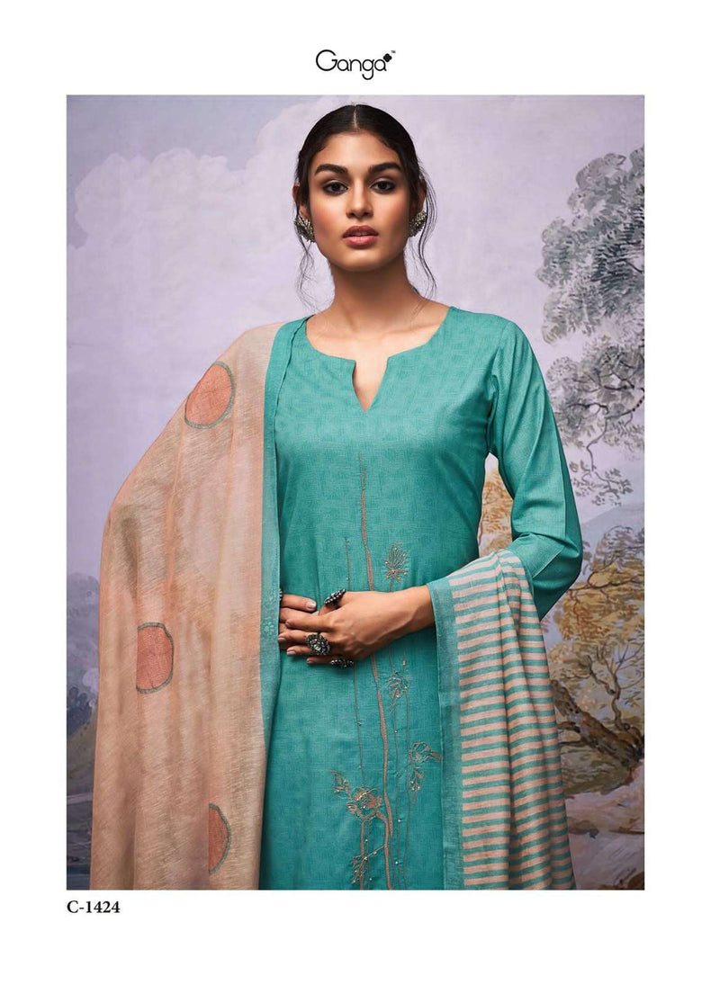 Ganga Present Raaginee Amazing Embroidered Printed Salwar Kameez