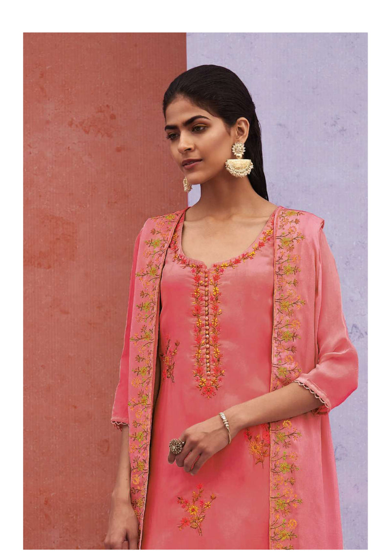 Ganga Fashion Ruhani 2003 Bemberg Silk Thread Embroidery Wedding Wear Salwar Kameez