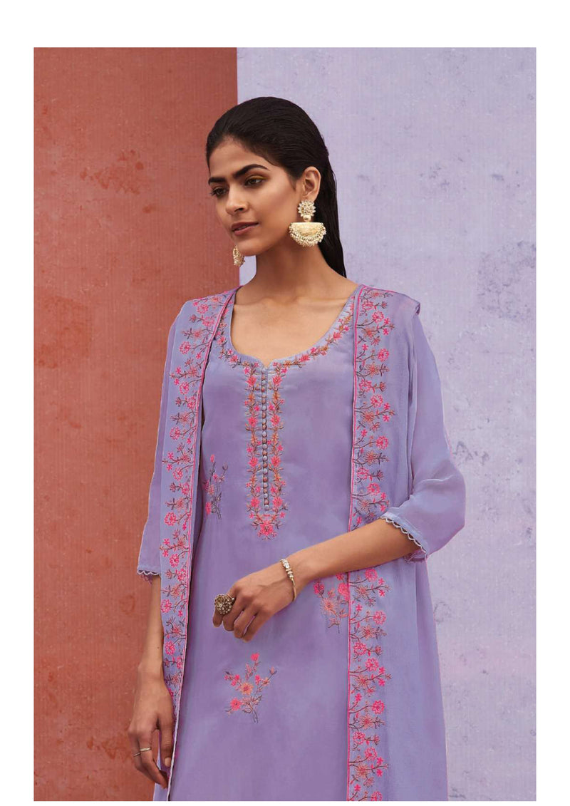 Ganga Fashion Ruhani 2003 Bemberg Silk Thread Embroidery Wedding Wear Salwar Kameez