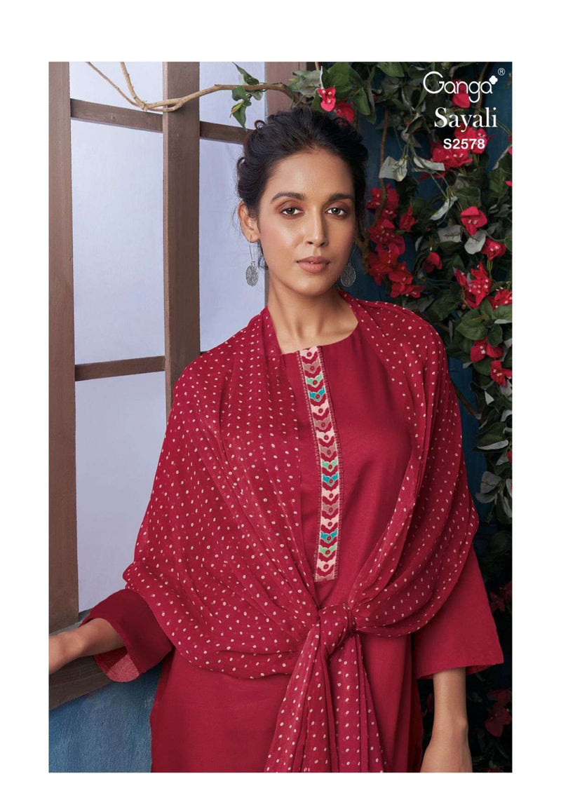 Ganga Fashion Sayali 2578 Cotton Silk Printed Stylish Salwar Kameez