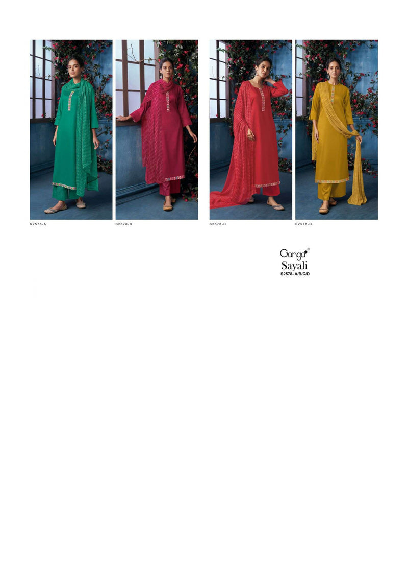 Ganga Fashion Sayali 2578 Cotton Silk Printed Stylish Salwar Kameez
