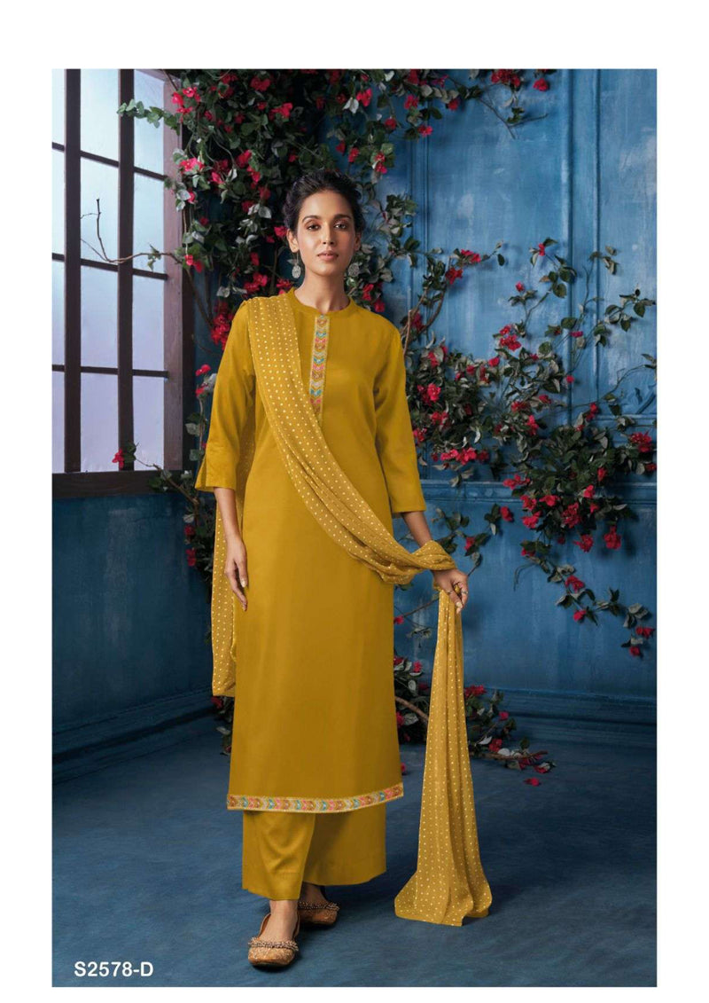 Ganga Fashion Sayali 2578 Cotton Silk Printed Stylish Salwar Kameez