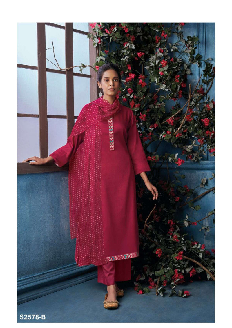 Ganga Fashion Sayali 2578 Cotton Silk Printed Stylish Salwar Kameez