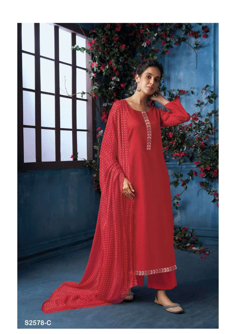 Ganga Fashion Sayali 2578 Cotton Silk Printed Stylish Salwar Kameez