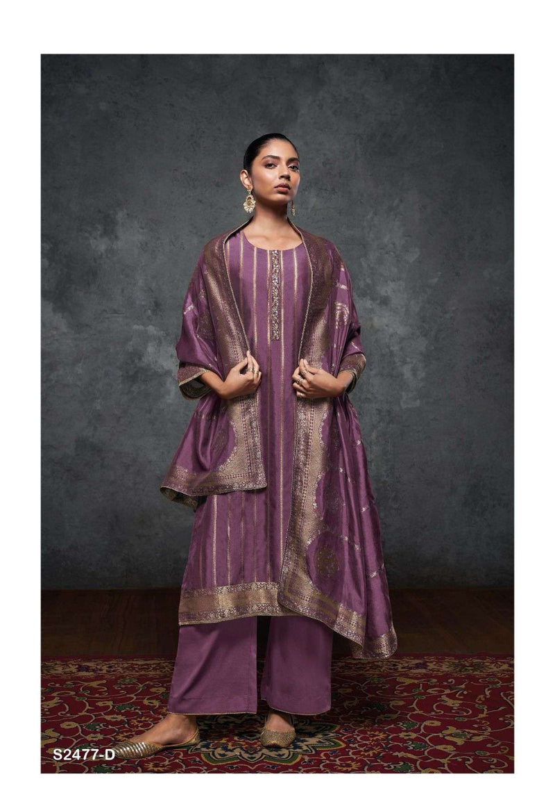 Ganga Fashion Tamyara 2477 Organic Silk Wedding Wear Salwar Suit