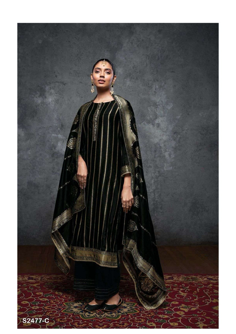 Ganga Fashion Tamyara 2477 Organic Silk Wedding Wear Salwar Suit