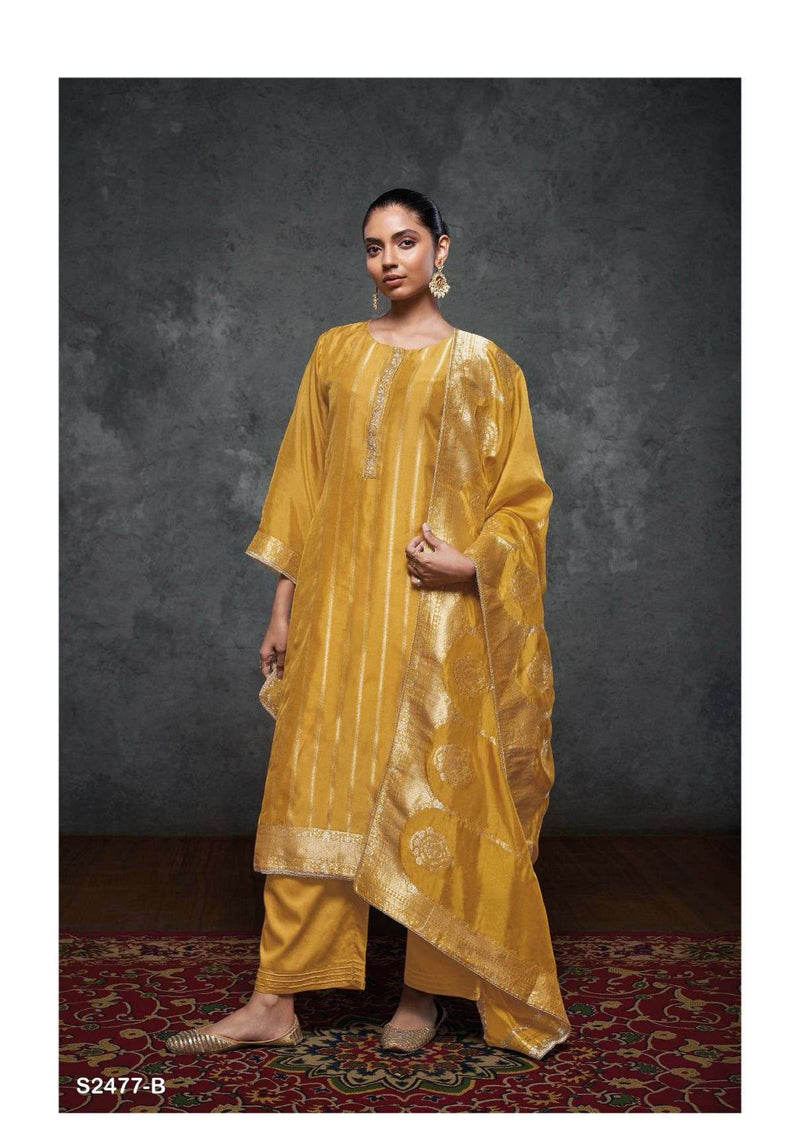 Ganga Fashion Tamyara 2477 Organic Silk Wedding Wear Salwar Suit