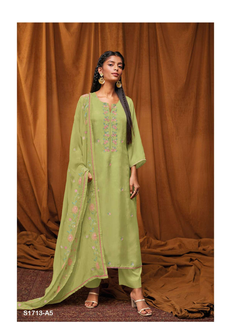 Ganga Fashion Yahvi 1713 A Bemberg Silk Festival Wear Salwar Kameez