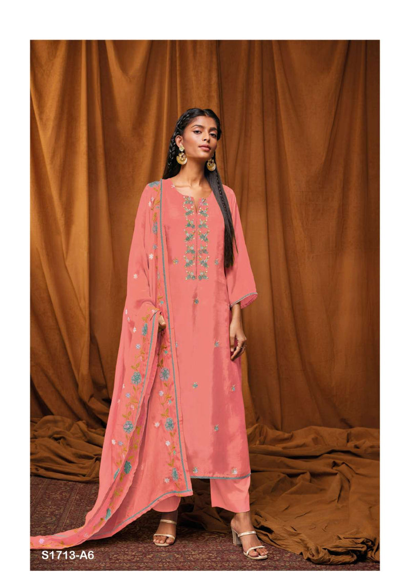 Ganga Fashion Yahvi 1713 A Bemberg Silk Festival Wear Salwar Kameez