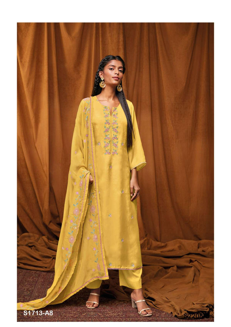 Ganga Fashion Yahvi 1713 A Bemberg Silk Festival Wear Salwar Kameez