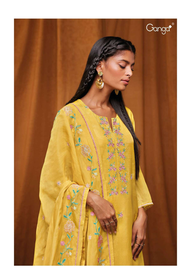 Ganga Fashion Yahvi 1713 A Bemberg Silk Festival Wear Salwar Kameez