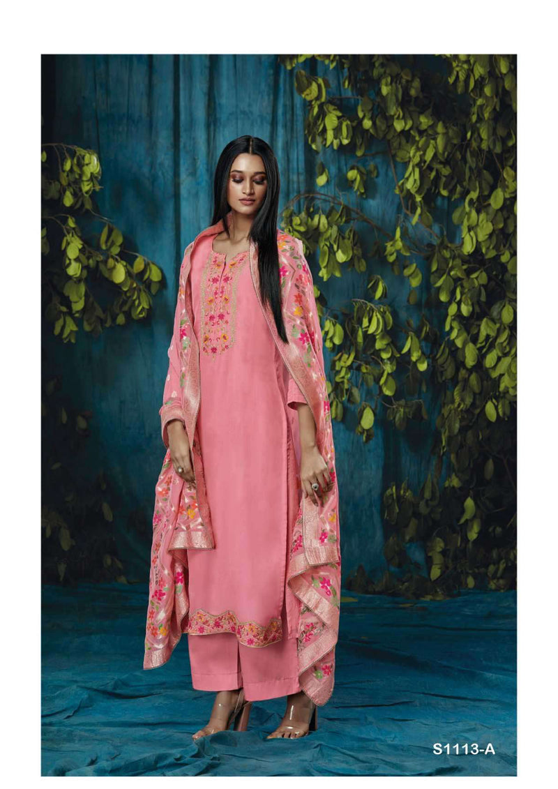 Ganga Fashion Zuri 1113 New Designs Organza Embroidery Designer Party Wear Salwar Suit
