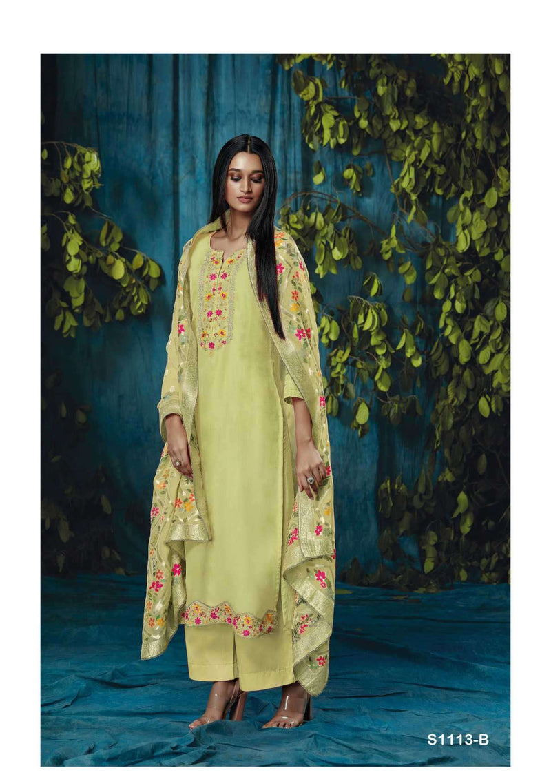 Ganga Fashion Zuri 1113 New Designs Organza Embroidery Designer Party Wear Salwar Suit