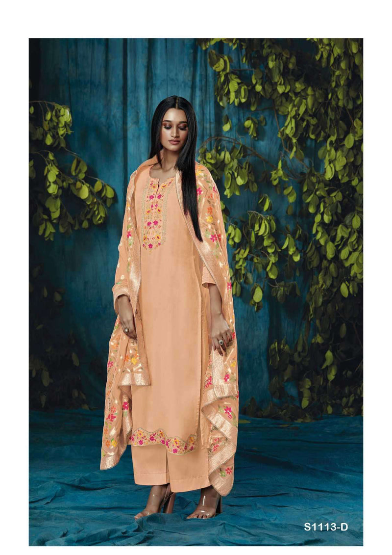Ganga Fashion Zuri 1113 New Designs Organza Embroidery Designer Party Wear Salwar Suit