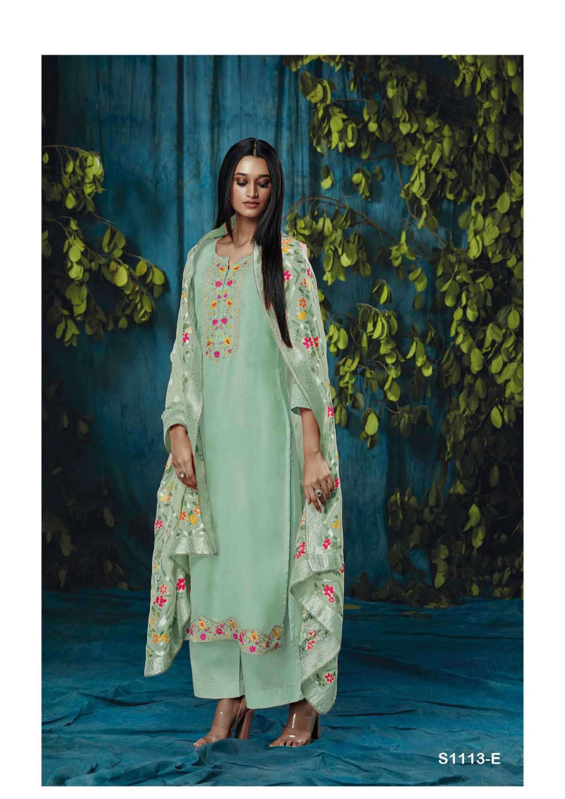Ganga Fashion Zuri 1113 New Designs Organza Embroidery Designer Party Wear Salwar Suit
