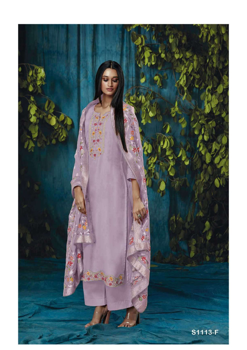 Ganga Fashion Zuri 1113 New Designs Organza Embroidery Designer Party Wear Salwar Suit