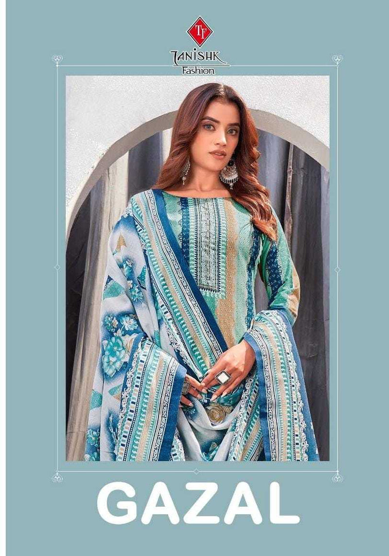 Tanishk Fashion Gazal Lawn Cotton Print Fancy Casual Wear Kurti Pant Dupatta Set