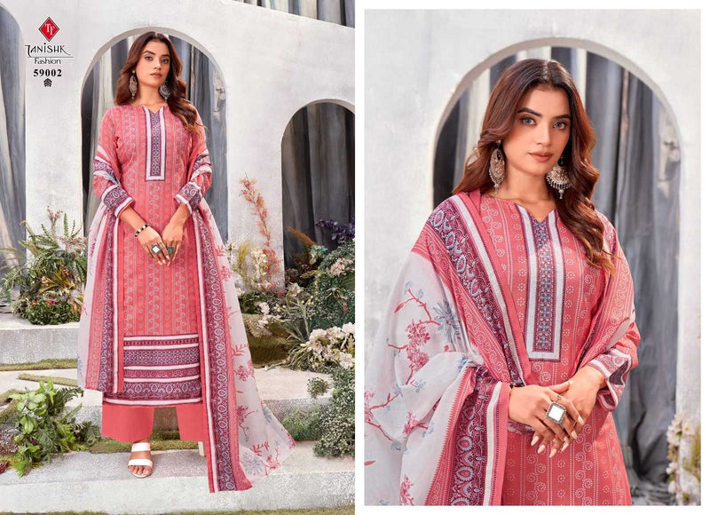 Tanishk Fashion Gazal Lawn Cotton Print Fancy Casual Wear Kurti Pant Dupatta Set