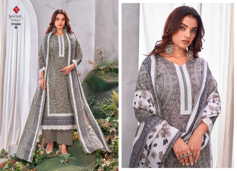 Tanishk Fashion Gazal Lawn Cotton Print Fancy Casual Wear Kurti Pant Dupatta Set