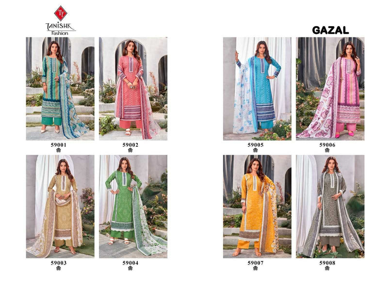 Tanishk Fashion Gazal Lawn Cotton Print Fancy Casual Wear Kurti Pant Dupatta Set