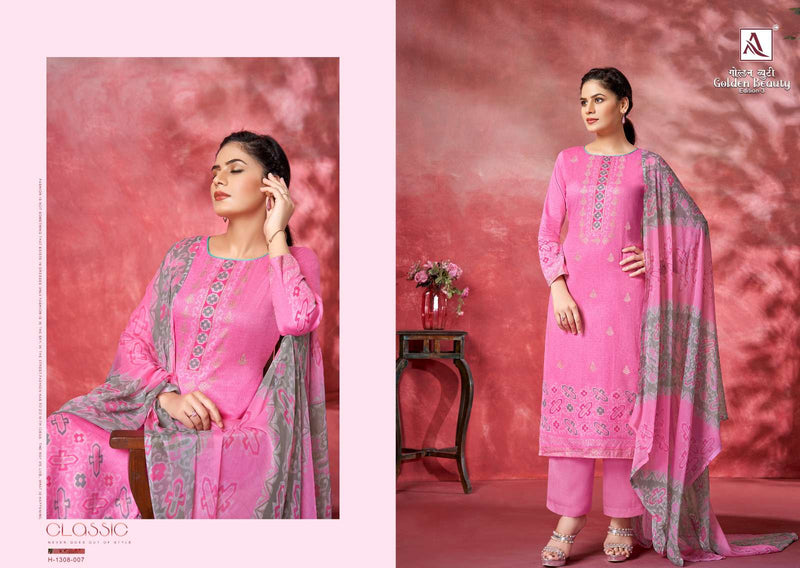 Golden Beauty Vol 3 By Alok Suit Fancy Work Adorable Casual Wear Salwar Kameez