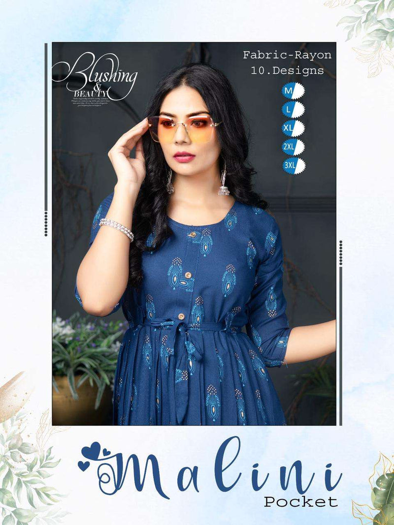 Golden Malini Reyon Plain Kurti Catlog