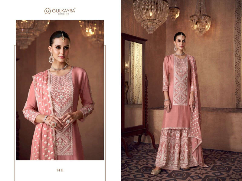 Gulkayra Designer Veeda Chinon Designer Wedding Wear Suit Collection
