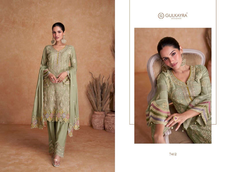 Gulkayra Designer Veeda Chinon Designer Wedding Wear Suit Collection
