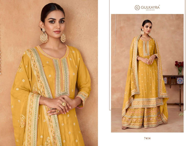 Gulkayra Designer Veeda Chinon Designer Wedding Wear Suit Collection