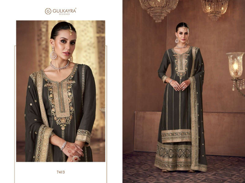 Gulkayra Designer Veeda Chinon Designer Wedding Wear Suit Collection