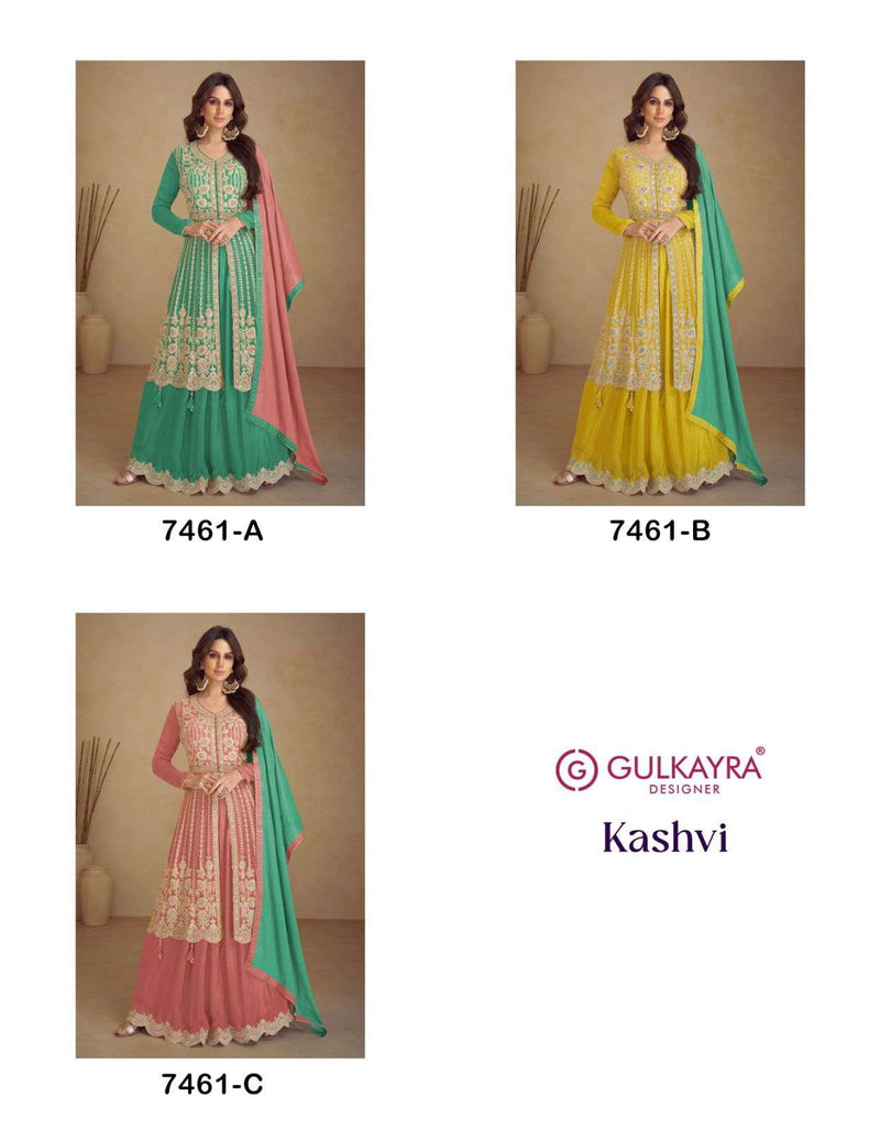 Gulkayra Designer Kashvi Chinon Wedding Wear Dress Collection