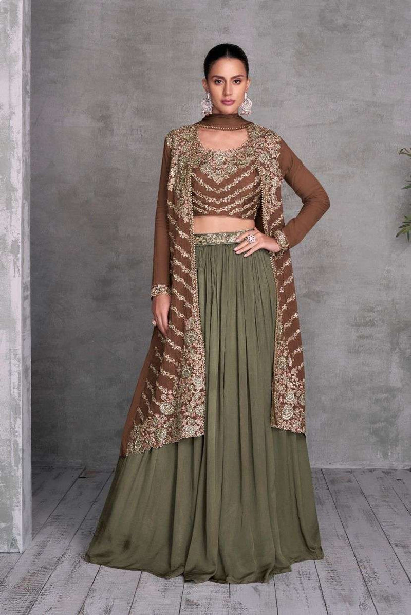 Gulkayra Designer Khusi Chinon Party Weare Indo Western Dress