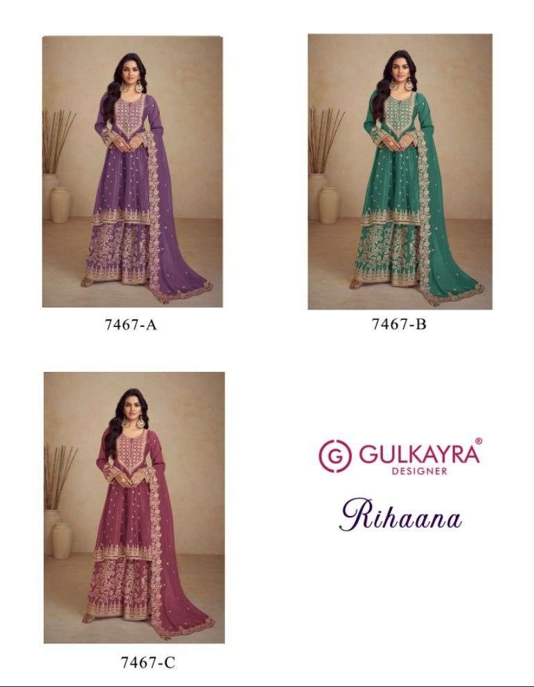 Gulkayra Designer Rihaana Chinon Designer Wedding Wear Dress Collection