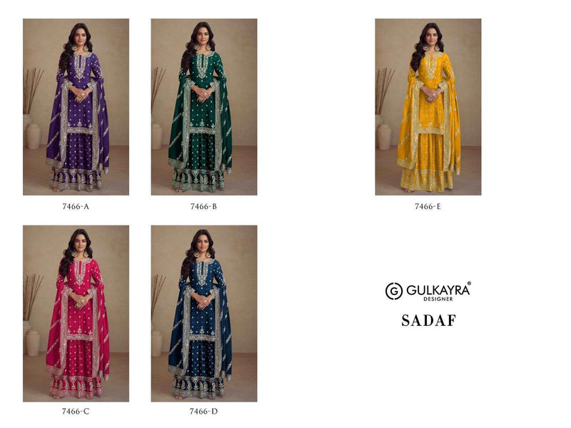 Gulkayra Designer Sadaf Chinon Heavy Designer Party Wear Suit