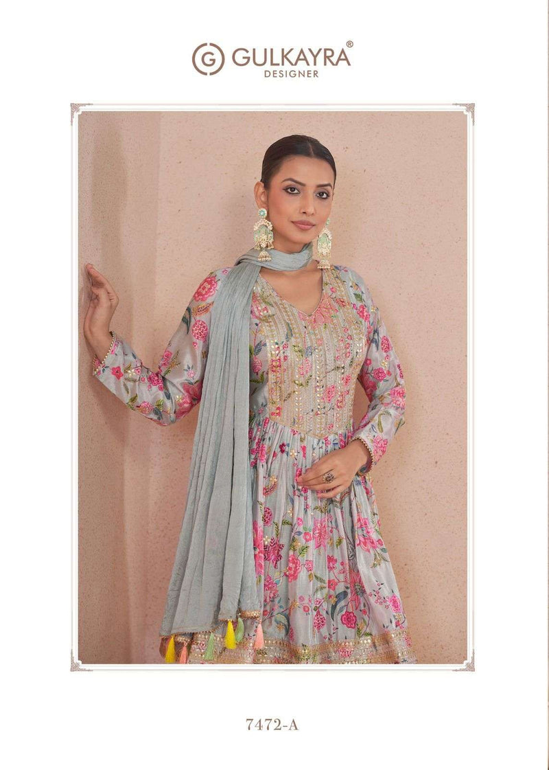 Gulkayra Designer Vanshika Chinon Digital Print Designer Party Wear Suit