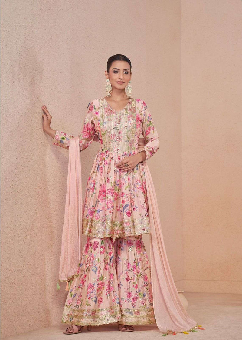 Gulkayra Designer Vanshika Chinon Digital Print Designer Party Wear Suit