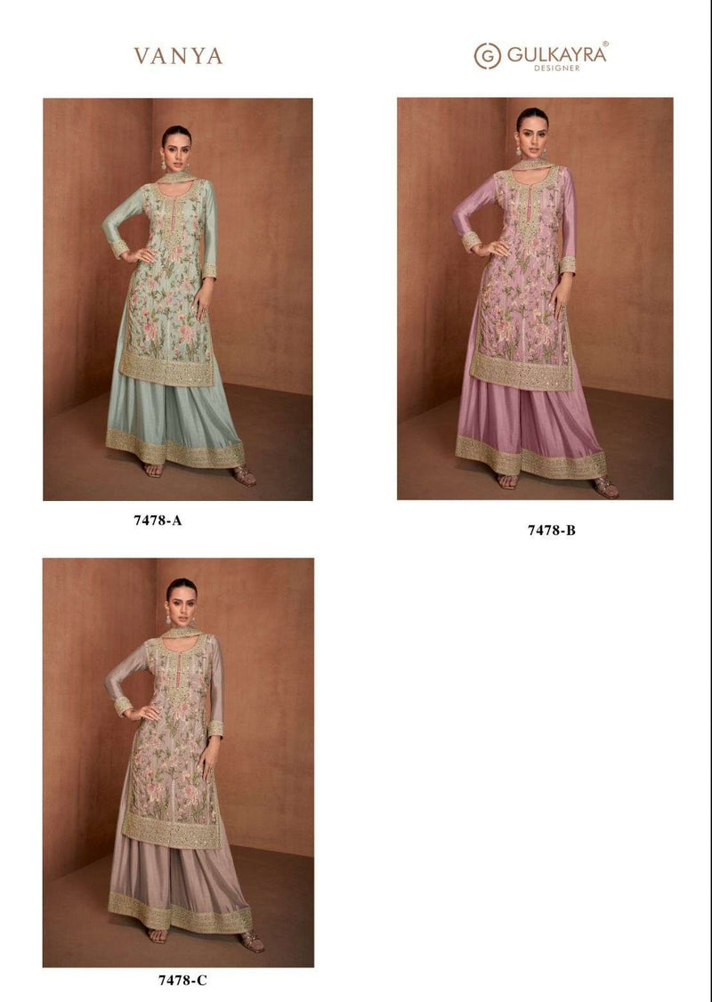 Gulkayra Designer Vanya Chinon Designer Wedding Wear Suit Collection