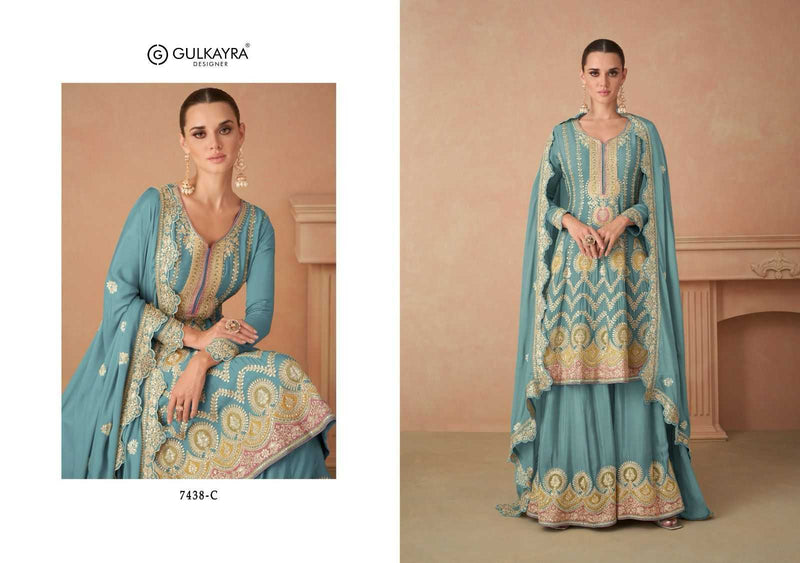 Gulkayra Designer Sahira Chinon Heavy Designer Party Wear Suit Collection