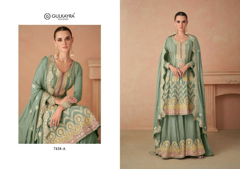 Gulkayra Designer Sahira Chinon Heavy Designer Party Wear Suit Collection