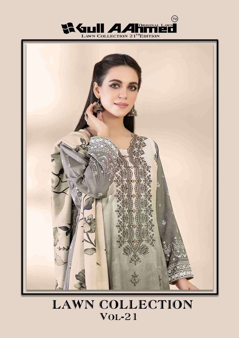 Gul Ahmed Lawn Collection Vol 21 Cotton Daily Wear Salwar Suit