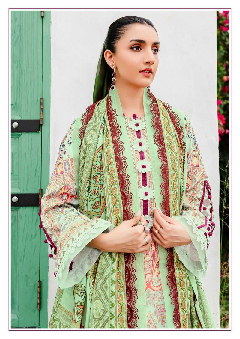 Gul Ahmed Riwayat Vol 7 Lawn Collection With Mal Mal Dupatta Unstitched Salwar Suit