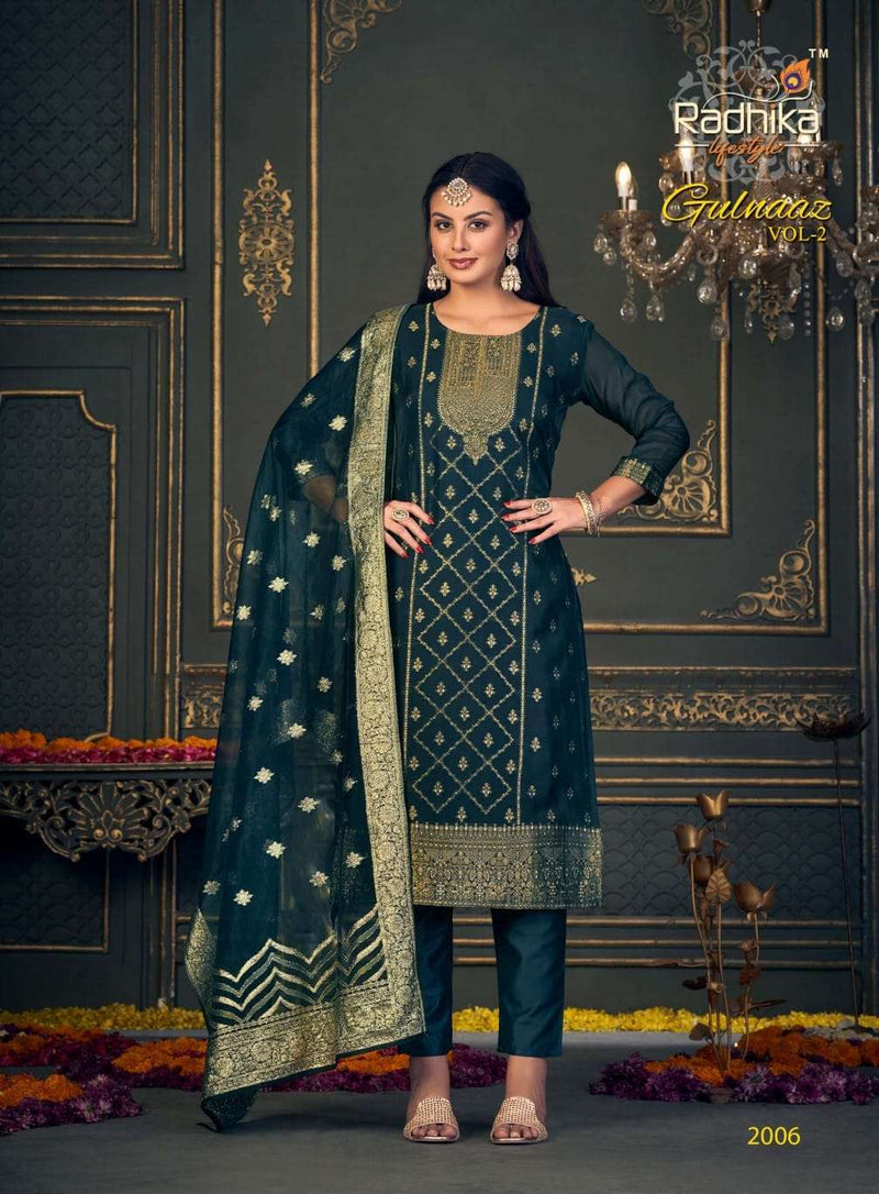 Radhika Lifestyle Gulnaaz Vol 2 Organza Fancy Festive Suits Collection