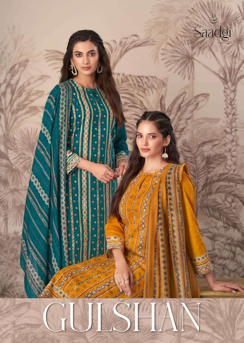 Gulshan By Saadgi Sahiba Print Mirror Work Salwar Suit