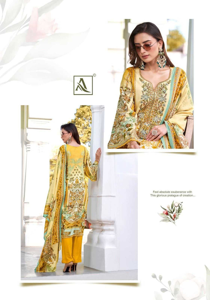 Alok Suit Habiba Vol 5 Cotton Zam Digital Pakistani Print With Fancy Embroidery Unstitched Salwar Suit
