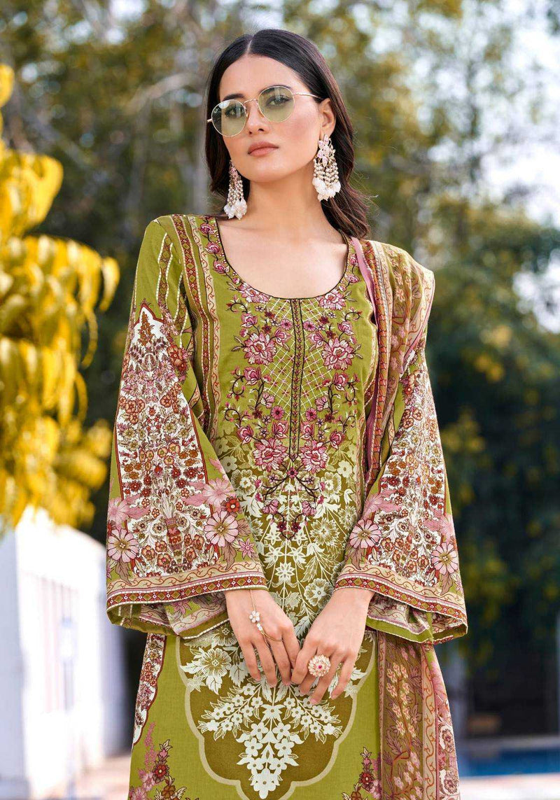 Alok Suit Habiba Vol 5 Cotton Zam Digital Pakistani Print With Fancy Embroidery Unstitched Salwar Suit